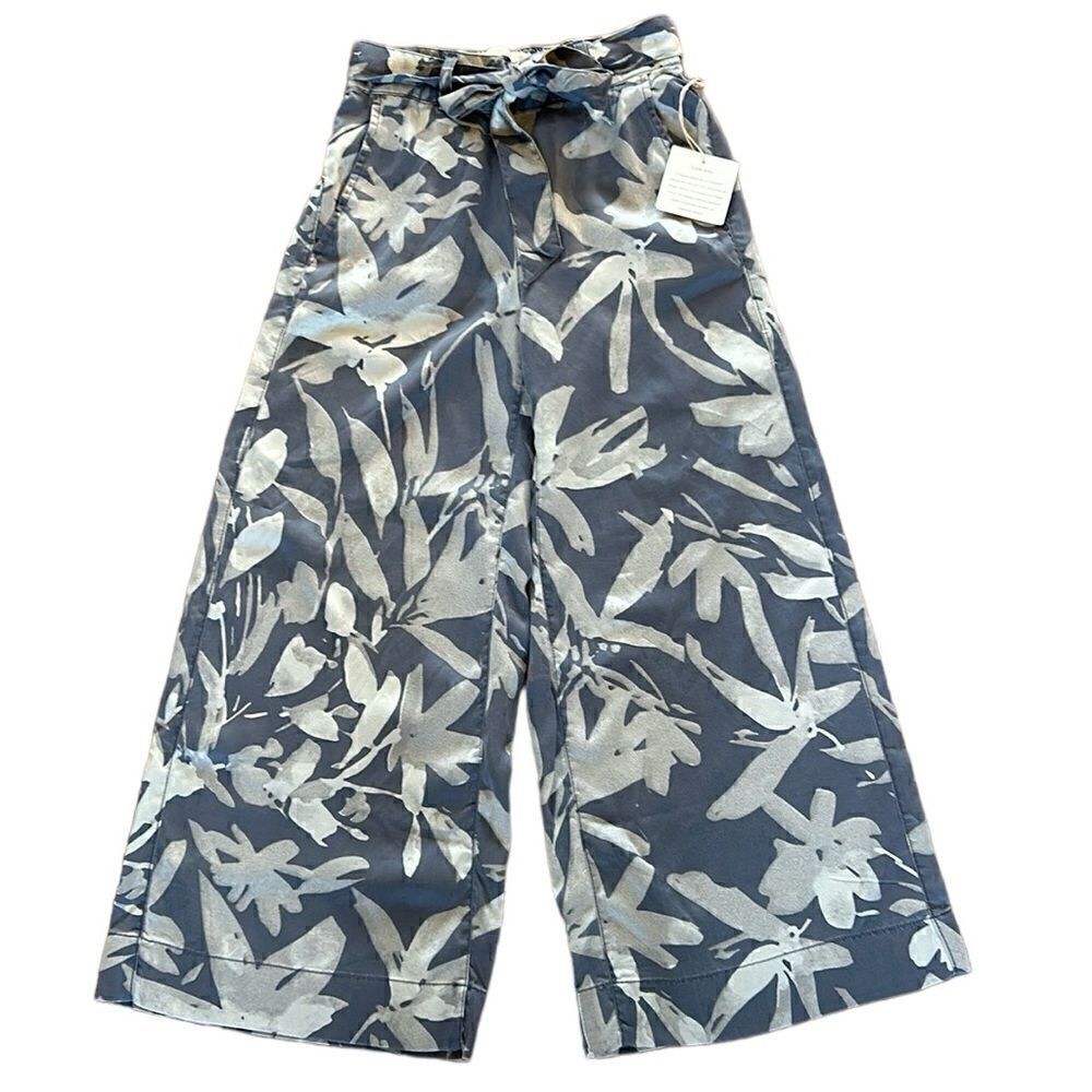 NEW Cynthia Rowley Wide Leg Grey Capri